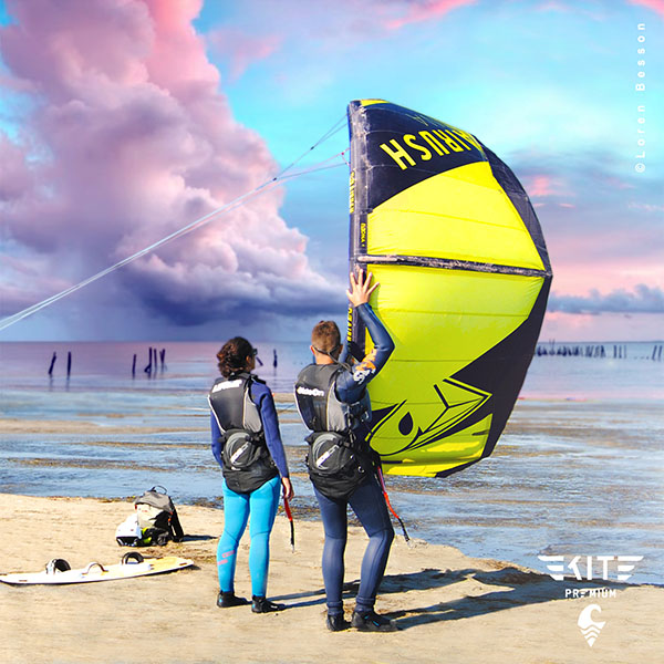 Cours de kitesurf Apprendre chez kite premium sur etang de thau à Sète au spot du pont levis